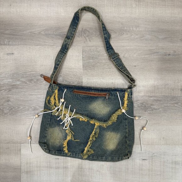 Distressed Denim Bag - please read full description! - Picture 2 of 5